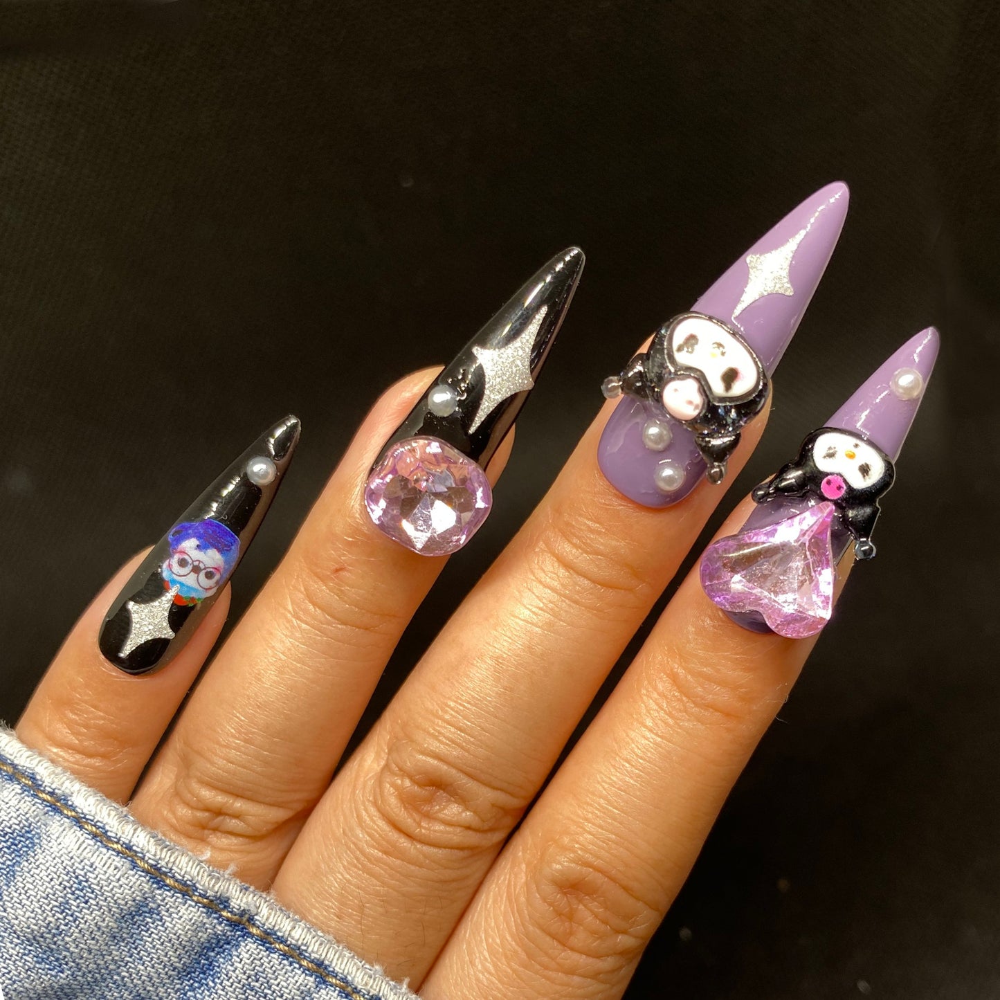 Kuromi Long nail S004