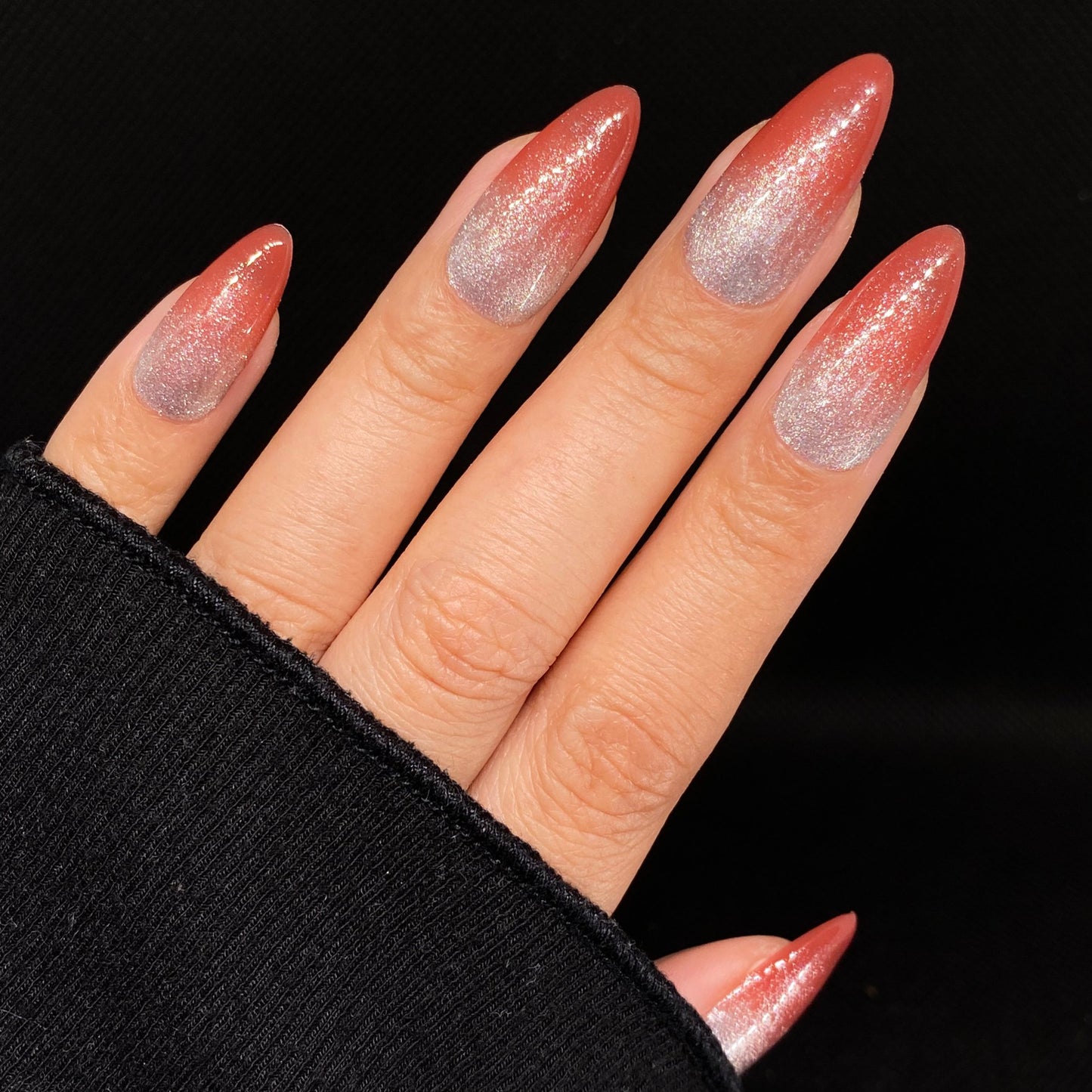 Red Silver Ombre A013
