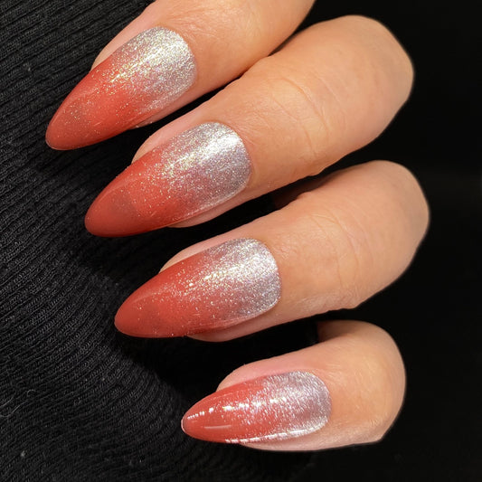 Red Silver Ombre A013