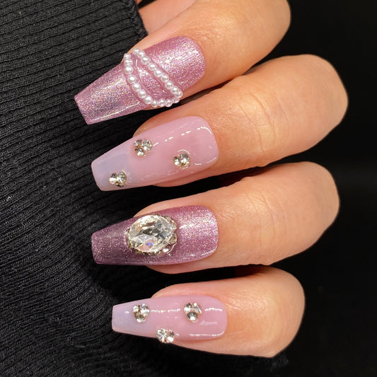 Lustre | Pastel Amethyst Glow Press on nail #C040