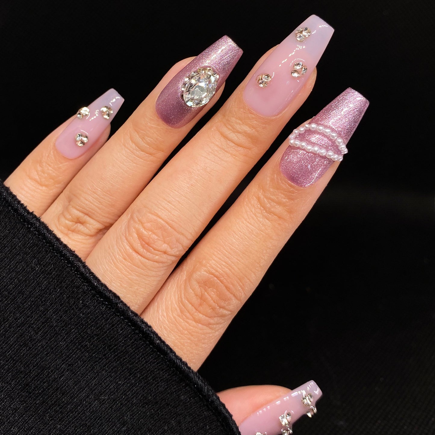 Lustre | Pastel Amethyst Glow Press on nail #C040